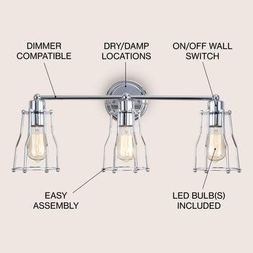 Evelyn Metal Vanity Light